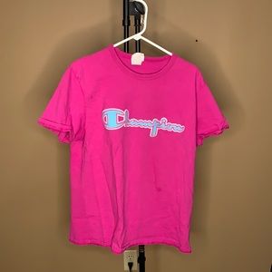 Men's L Champion Knitted Logo T-shirt